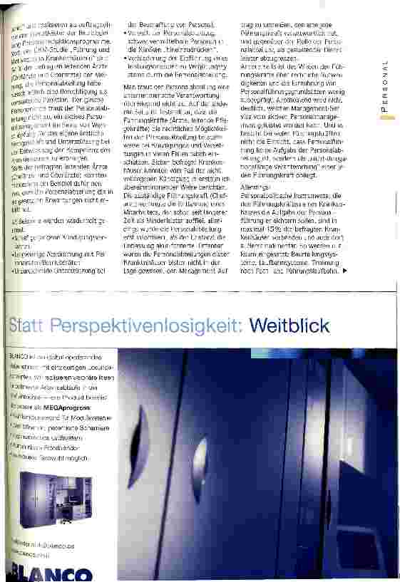 Vorschauseite 2: Aktives Personalmanagement gefordert Die Rolle der Personalabteilung im Krankenhaus