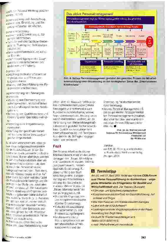 Vorschauseite 5: Aktives Personalmanagement gefordert Die Rolle der Personalabteilung im Krankenhaus