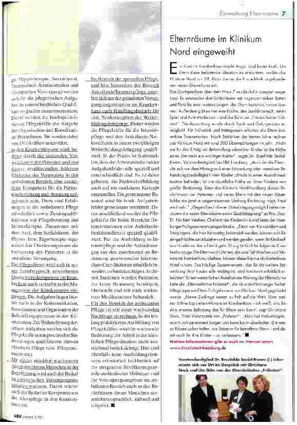 Vorschauseite 3: In 15 Jahren Beschäftigtenmangel Der LBK Hamburg bereitet sich mit neuen Konzepten darauf vor
