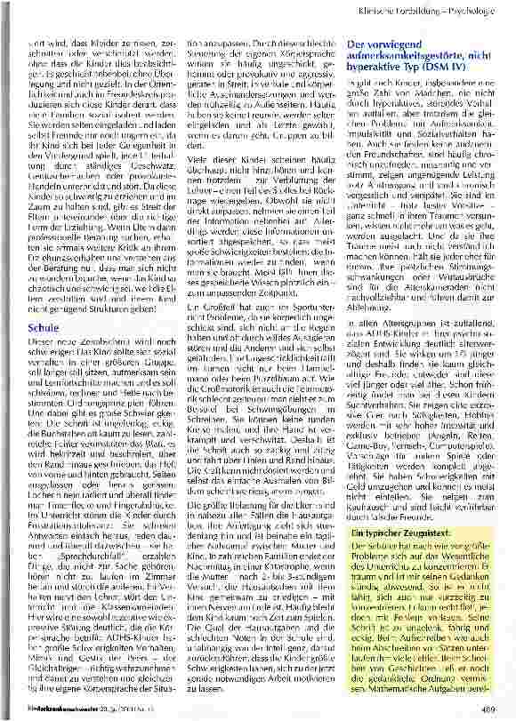 Vorschauseite 2: ADHS - Modediagnose oder Herausforderung unserer Zeit