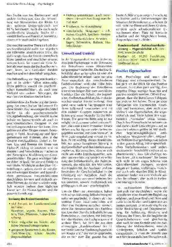 Vorschauseite 5: ADHS - Modediagnose oder Herausforderung unserer Zeit