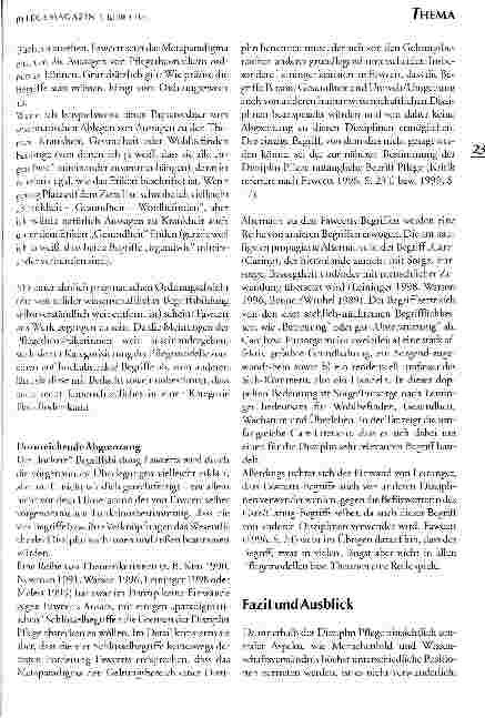 Vorschauseite 6: Was kennzeichnet die Disziplin Pflege? Eine Diskussion des sogenannten Metaparadigmas der Pflege von J. Fawcett