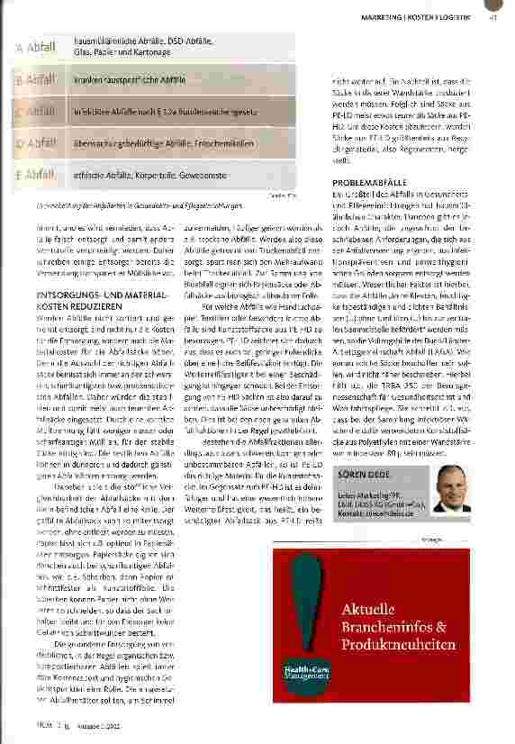Vorschauseite 2: Hygienisch entsorgen und damit Kosten sparen