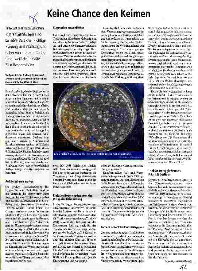 Vorschauseite 1: Keine Chance den Keimen