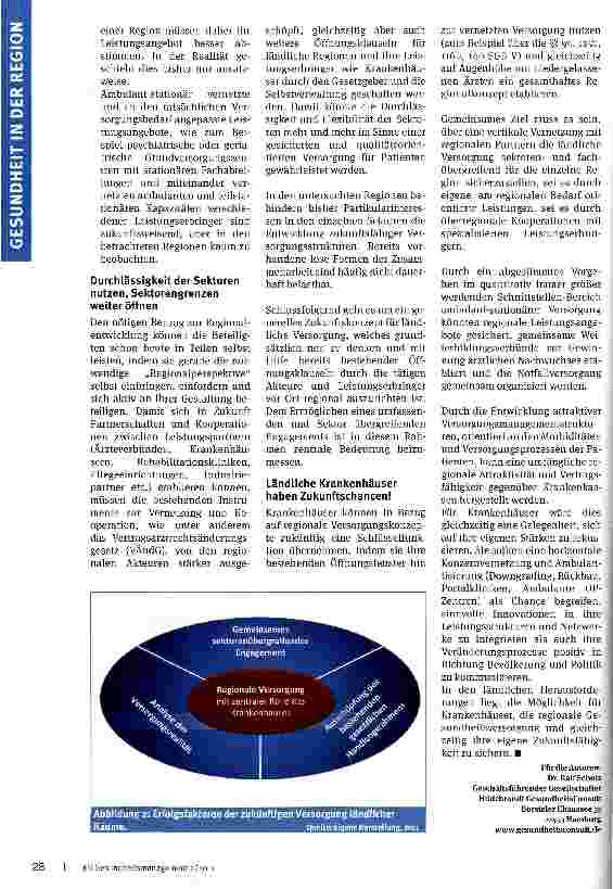 Vorschauseite 4: Ländliche Versorgung mit neuer PerspektiveUmfassende Regionalanalyse und Sektoren übergreifende Kooperationen als Erfolgsfaktoren