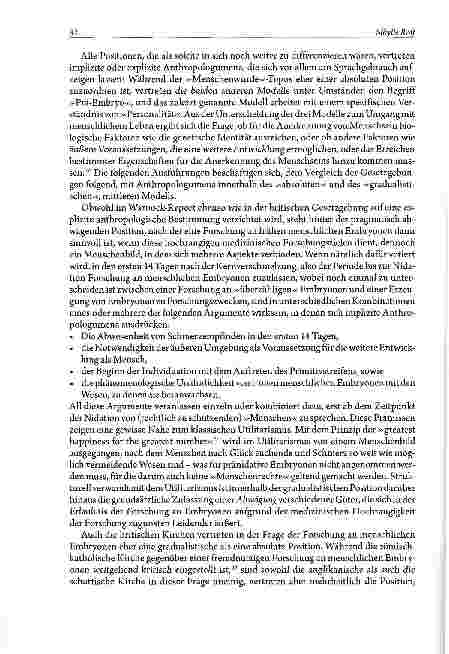 Vorschauseite 6: Forschung an menschlichen EmbryonenZur Unhintergehbarkeit weltanschaulicher Voraussetzungen in der bioethischen Debatte