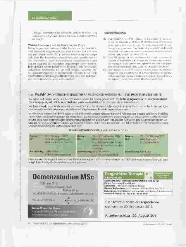 Vorschauseite 2: Nutzerfreundliche Studienzusammenfassung Ein häusliches Ergotherapieprogramm reduziert den Betreuungsbedarf von Demenzerkrankten durch Angehörige und ist kosteneffektiv