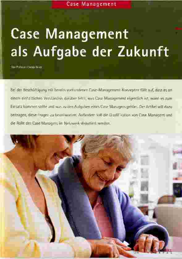 Vorschauseite 1: Case Management als Aufgabe der Zukunft