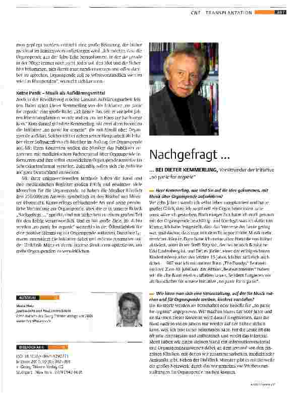 Vorschauseite 4: Arbeitsalltag einer Organspendebeauftragten