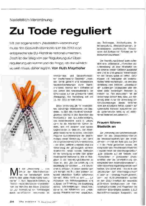 Vorschauseite 1: Zu Tode reguliert