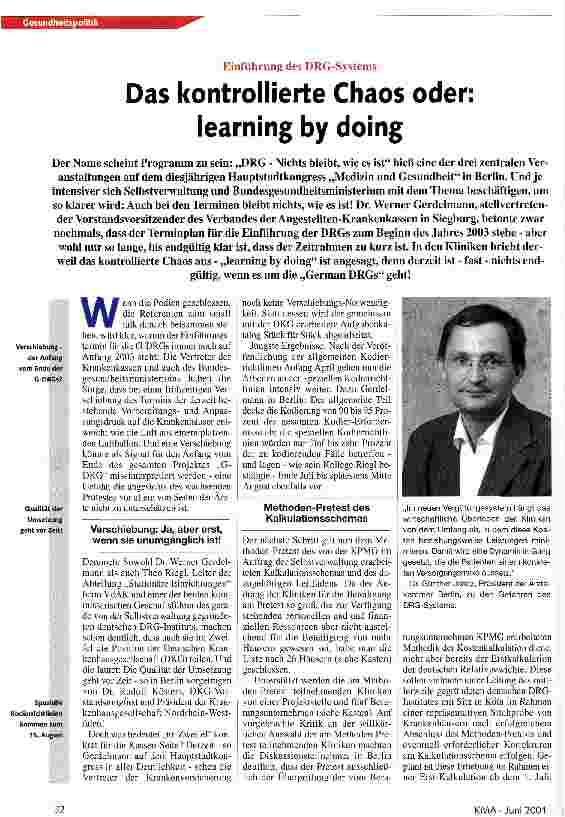 Vorschauseite 1: Das kontrollierte Chaos oder: learning by doing