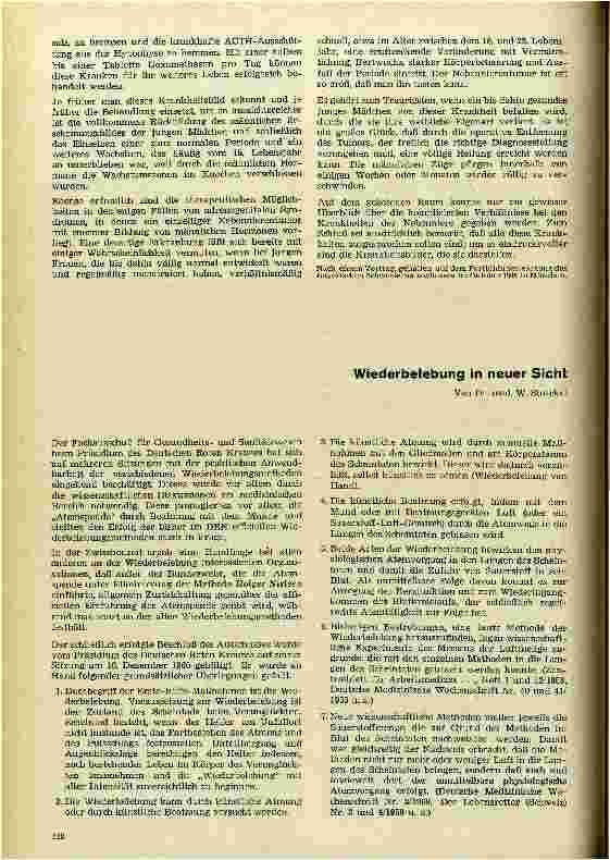 Vorschauseite 1: Wiederbelebung in neuer Sicht