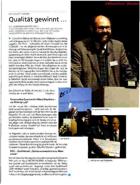 Vorschauseite 1: Qualität gewinnt ... BPA-Quality-Award