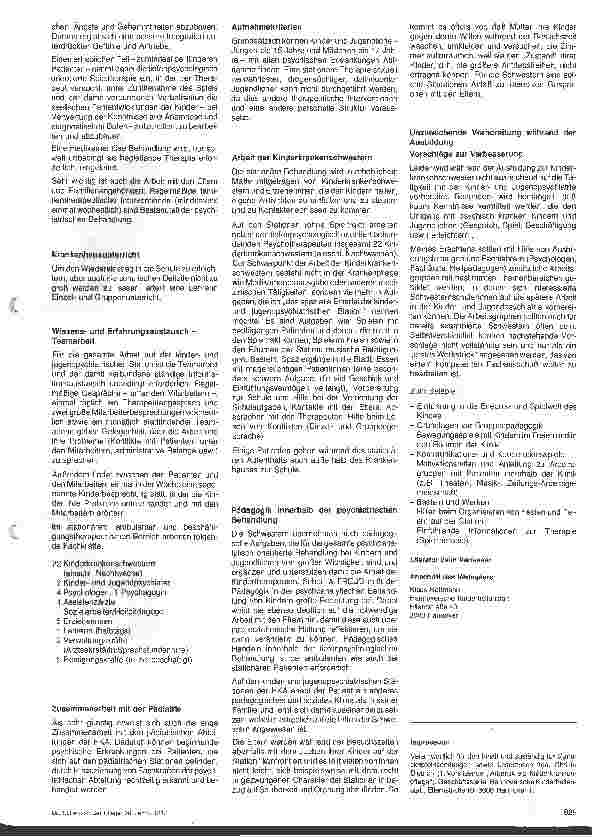 Vorschauseite 2: Kinderund Jugendpsychiatrie-Stationen