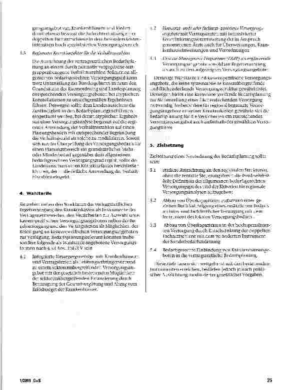Vorschauseite 5: Reform bedarf der ambulanten Bedarfsplanung