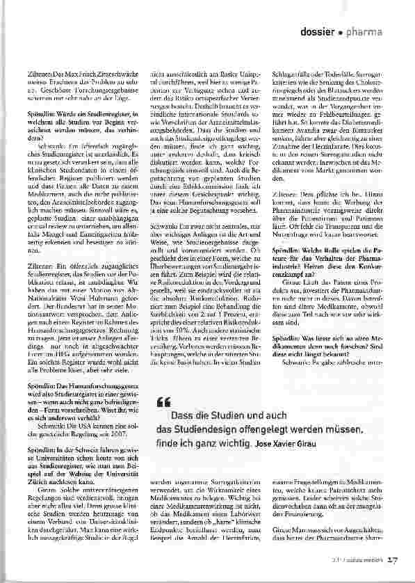 Vorschauseite 4: ... auf das Wohlwollen der Pharmaindustrie angewiesen