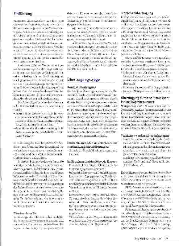 Vorschauseite 2: Hygiene-Tipps für immun-supprimierte Patienten zur Vermeidung übertragbarer Infektionskrankheiten