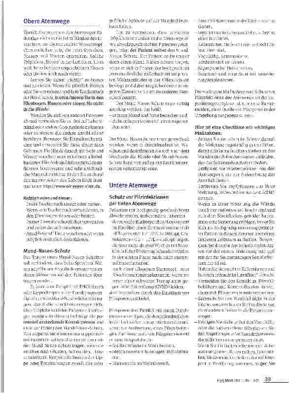 Vorschauseite 4: Hygiene-Tipps für immun-supprimierte Patienten zur Vermeidung übertragbarer Infektionskrankheiten