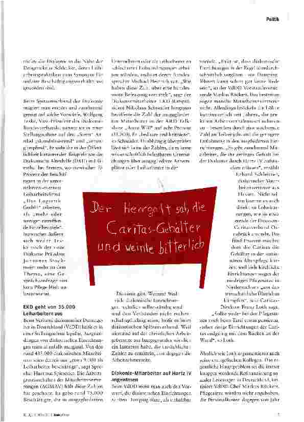 Vorschauseite 2: KiRCHLICHEARBEITGEBERDer Dritte Weg-ein Heiligtum schwindet