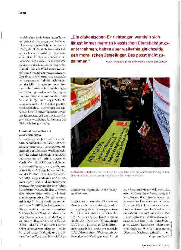 Vorschauseite 4: KiRCHLICHEARBEITGEBERDer Dritte Weg-ein Heiligtum schwindet