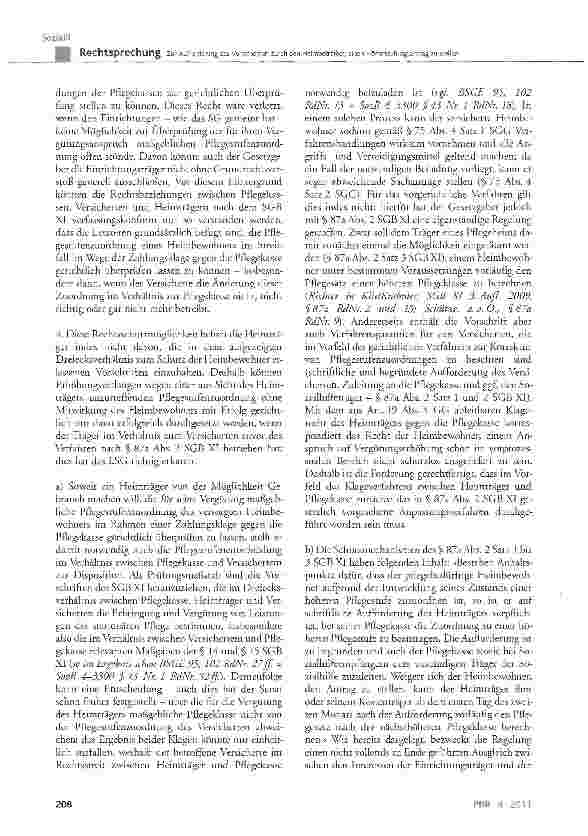 Vorschauseite 5: Zur Aufforderung des Versicherten durch den Heimbetreiber, einen Höherstufungsantrag zu stellen