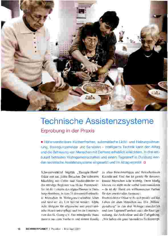 Vorschauseite 1: Technische Assistenzsysteme