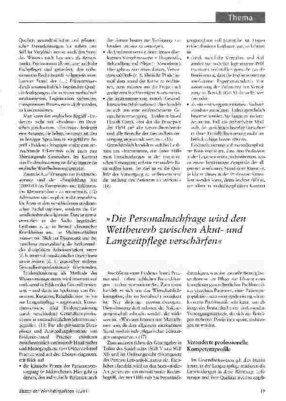 Vorschauseite 3: Care zwischen Haushaltsproduktion und DienstleistungNachfrage und Ausdifferenzierung des Profils von Pflege im demographischen Wandel