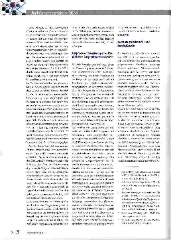 Vorschauseite 3: Das Fallmanagement im SGBII -aus der Sicht der Sozialgerichtsbarkeit