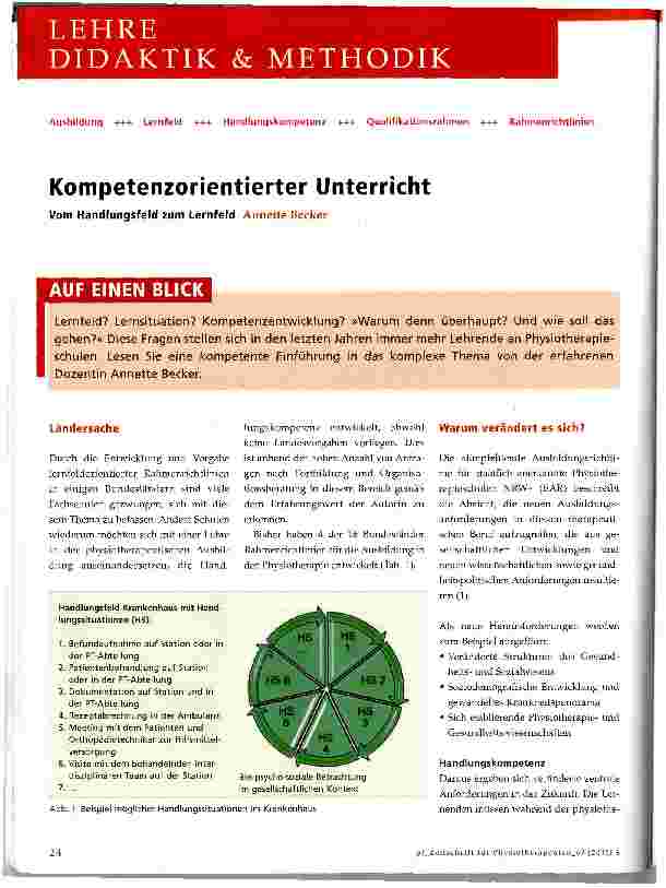 Vorschauseite 1: Kompetenzorientierter Unterricht