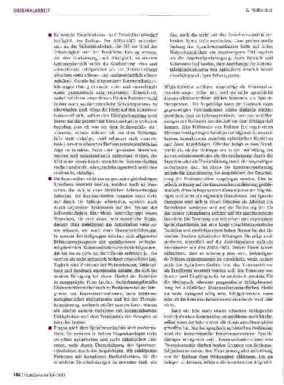 Vorschauseite 6: Kommunikationsleistungen und Kommunikationsverhalten nach schwerem Schlaganfall