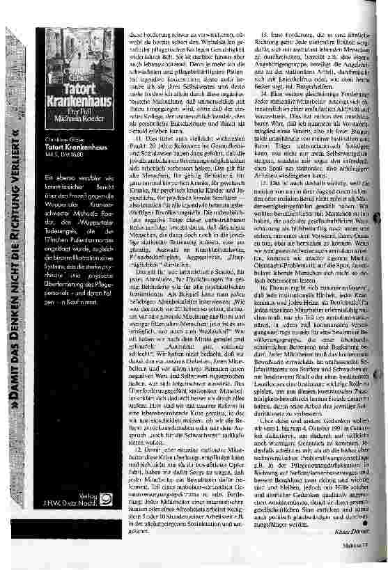 Vorschauseite 3: Helfen und Töten - Vorläufige Gedanken zu den Patiententötungen in Krankenhäusern und Heimen