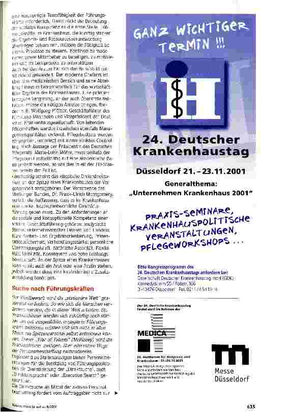 Vorschauseite 2: War of Talents im Krankenhaus