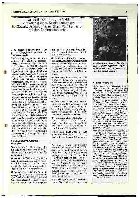 Vorschauseite 3: Stichwort Integration Ich bin behindert, weil ich Hilfe brauche