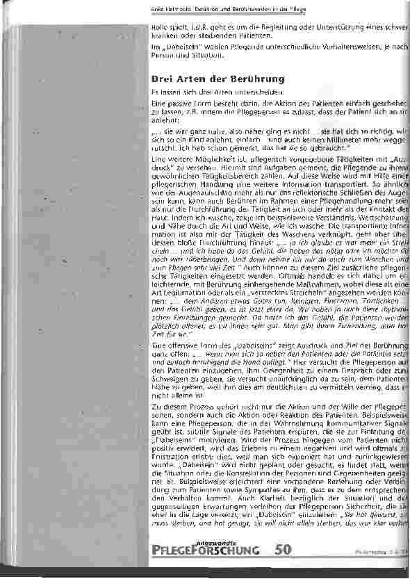 Vorschauseite 2: Berühren und Berührtwerden in der Pflege