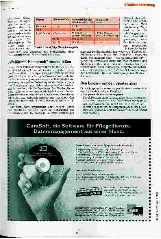 Vorschauseite 2: Das Ohr am Herzen Bei der Selbstkontrolle des Blutdruckes kommt es auf die Qualität der Geräte an