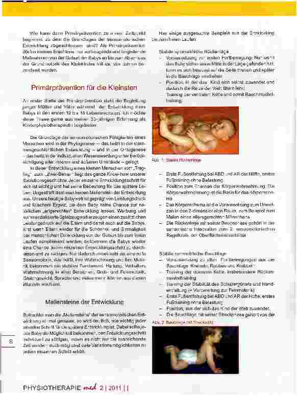Vorschauseite 2: Primärprävention Förderung der Sensomotorik für die Kleinsten in der PT-Praxis
