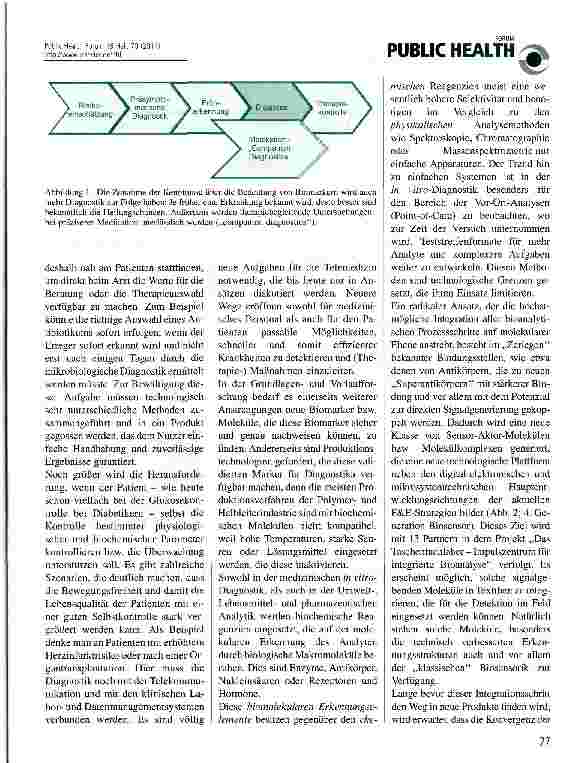 Vorschauseite 2: Biosensoren der Zukunft: Patientennahe in wtro-Diagnostik für personalisierte Medizin
