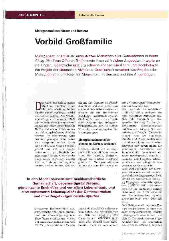 Vorschauseite 1: Vorbild Großfamilie