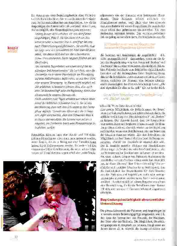 Vorschauseite 3: Von einigen Schwierigkeiten, ambulante Hospizarbeit anzunehmen