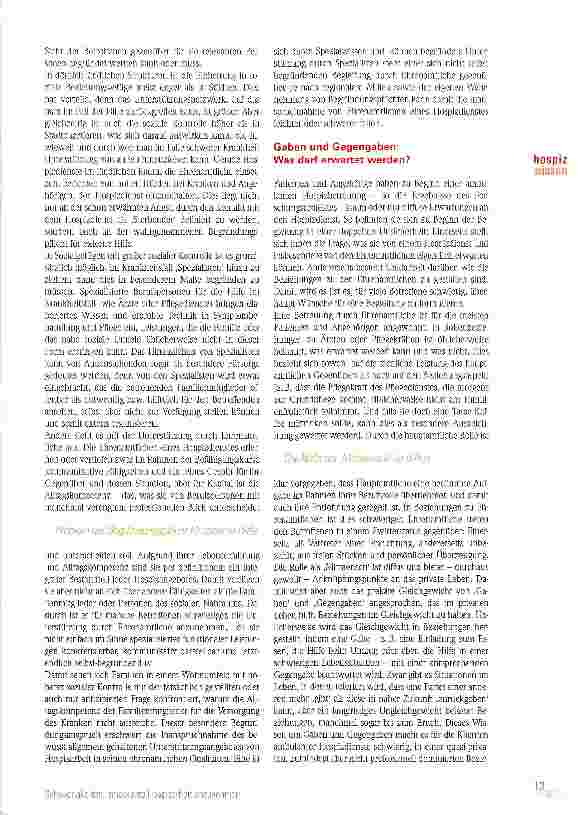 Vorschauseite 4: Von einigen Schwierigkeiten, ambulante Hospizarbeit anzunehmen