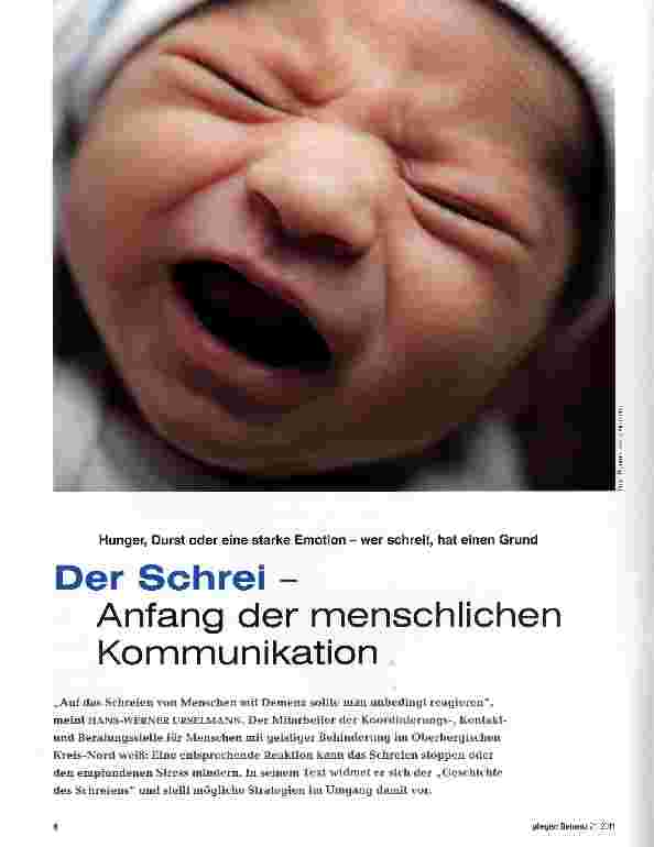Vorschauseite 1: Der Schrei - Anfang der menschlichen Kommunikation