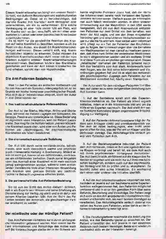 Vorschauseite 2: Krankheit als Krise und Chance Gedanken zum Kranksein, Arzt-Patient-Beziehung