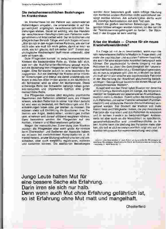 Vorschauseite 3: Krankheit als Krise und Chance Gedanken zum Kranksein, Arzt-Patient-Beziehung