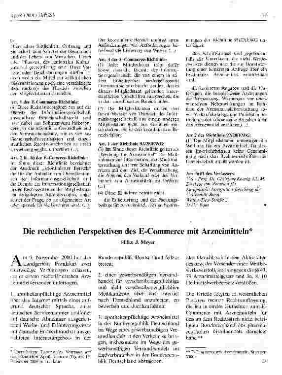 Vorschauseite 6: Rechtliche aspekte des Internet-Arzneimittelhandels