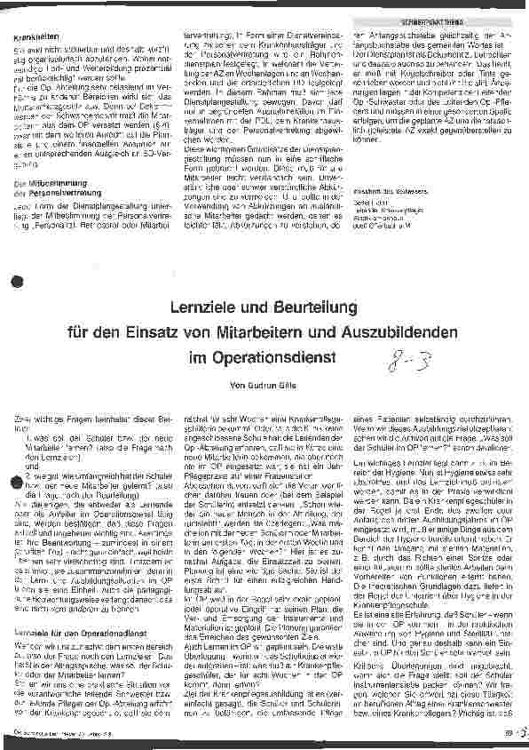 Vorschauseite 2: Dienstplangestaltung in der Op-Abteilung