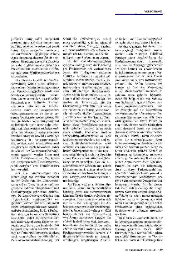 Vorschauseite 2: Ist Bedarfsplanung und Wettbewerb ein Widerspruch?