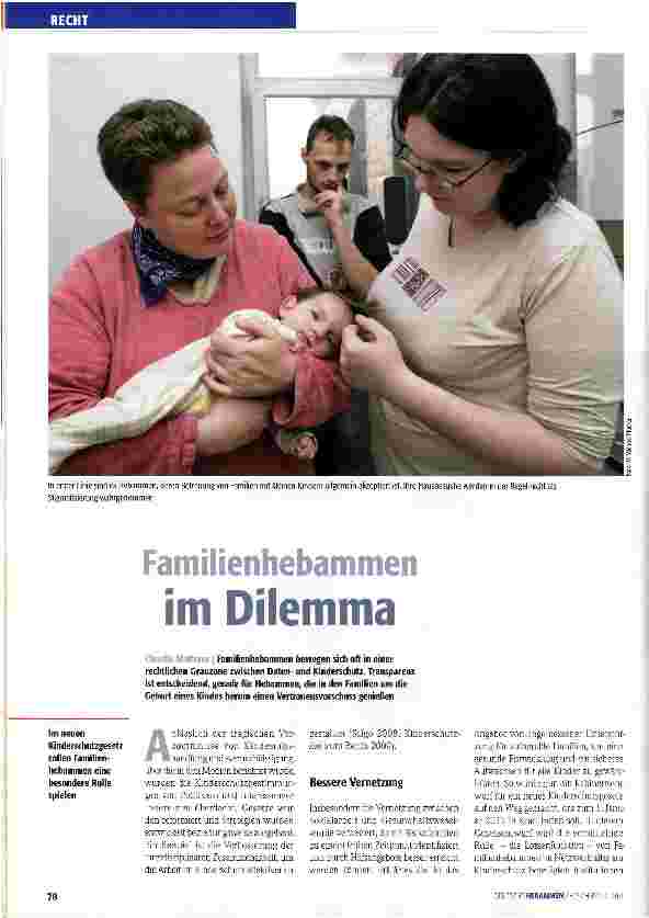 Vorschauseite 1: Familienhebammen im Dilemma