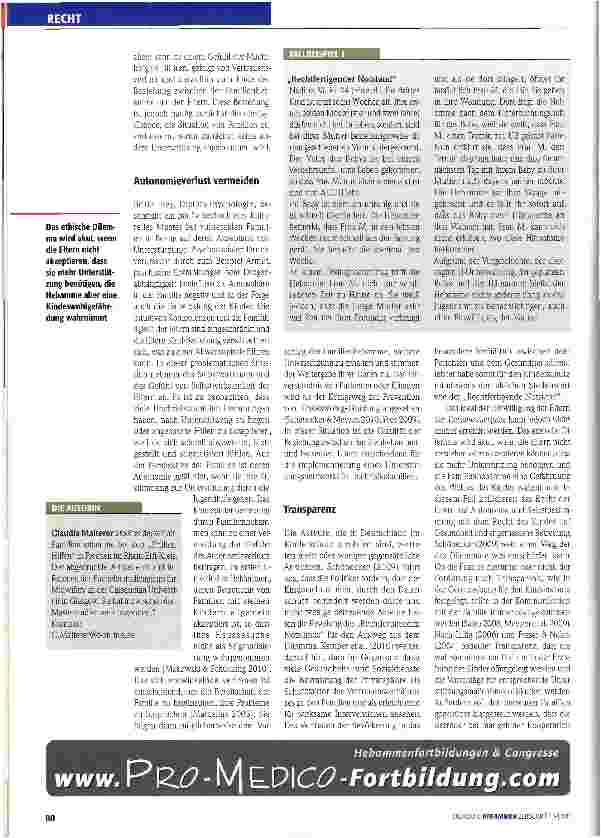 Vorschauseite 3: Familienhebammen im Dilemma