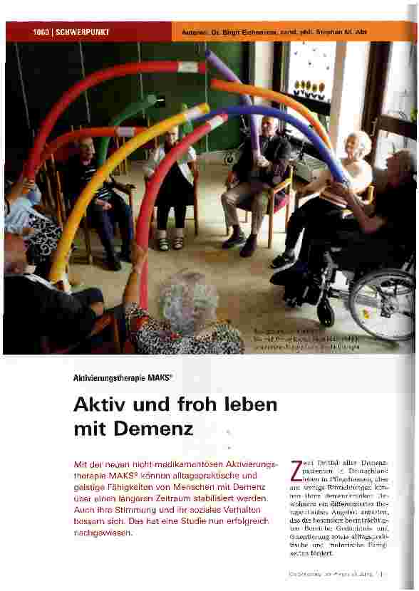 Vorschauseite 1: Aktiv und froh leben mit Demenz