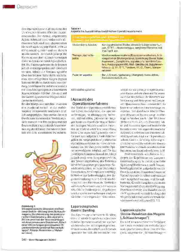 Vorschauseite 3: Übersicht über die chirurgischen Maßnahmen der Gewichtsreduktion beim adipösen Patienten - Differenzialindikation der Methoden